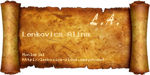 Lenkovics Alina névjegykártya